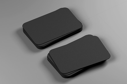 Black business cards blank mockup - template. 3d rendering, a Business Photo by RF Images