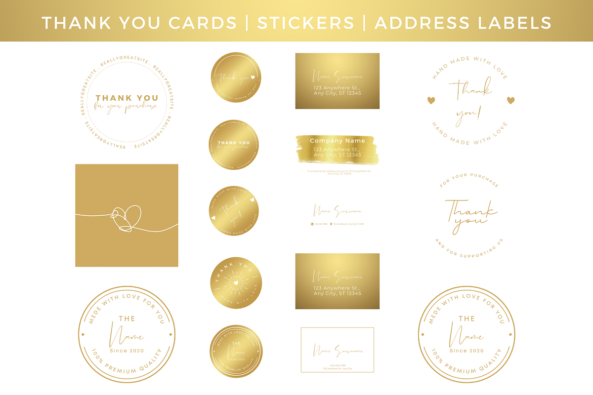 Gold | Small Business Branding Kit, a Stationery Template by CoCreatorDesigns (Photo 7 of 10)