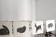 Cute animals / part 2 / Linocut, an Animal Illustration by Mii Lab (Thumbnail 8 of 10)