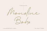Monoline Boho | A Handwritten Script, a Handwritten Font by Vanem Studio (Thumbnail 1 of 11)