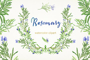 Rosemary. Watercolor clip art., a Decorative Illustration by LABFcreations (Thumbnail 4 of 5)