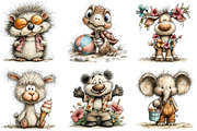 Whimsical Summer Animals Clipart, an Illustration by Dream Creation (Thumbnail 5 of 8)