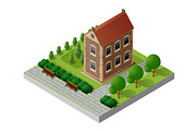 Retro isometric country house, an Object Illustration by AlexZeL (Thumbnail 1 of 3)