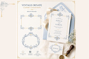 Blue&Gold Baroque Wedding Set, a Decorative Illustration by AlenaVlasko stock Market (Thumbnail 2 of 9)