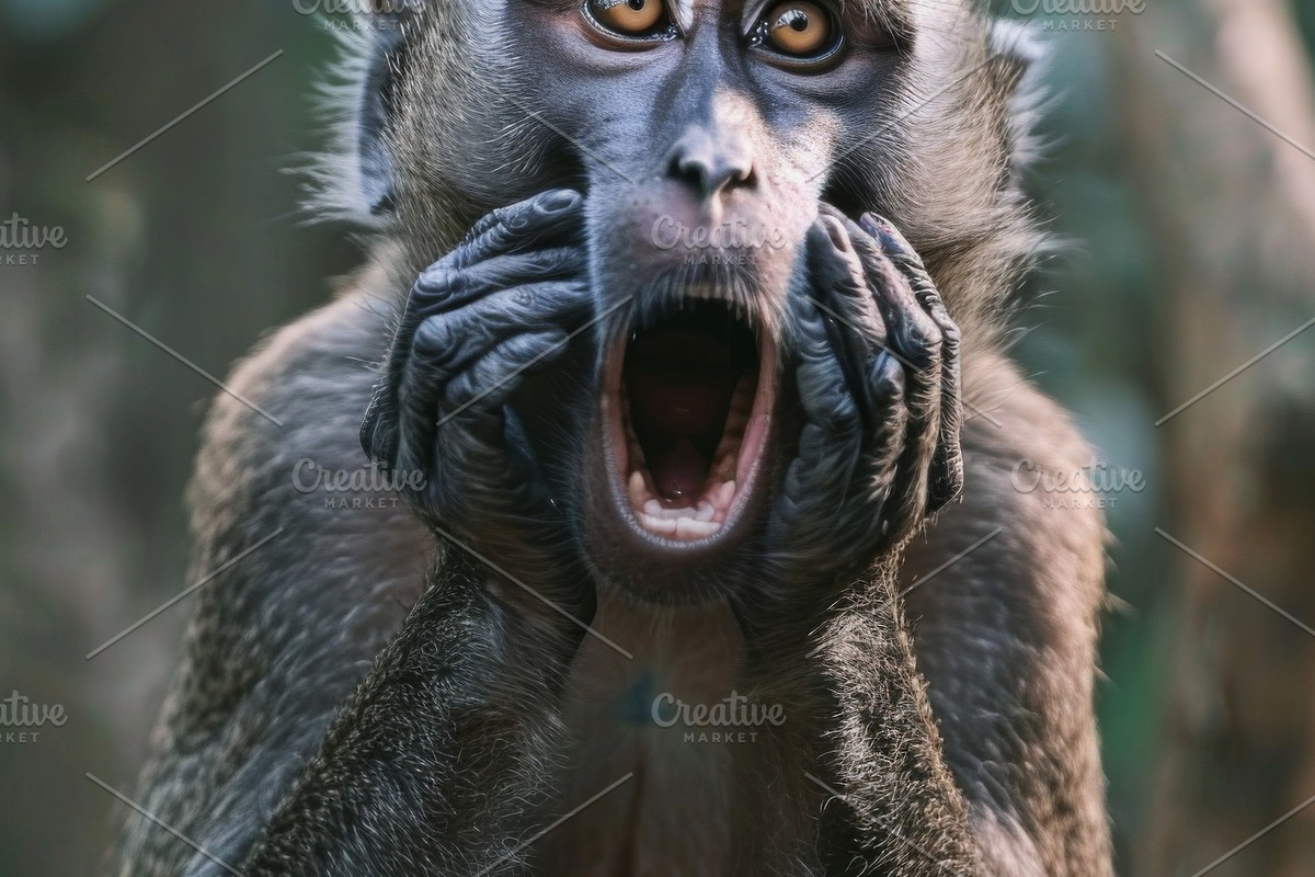 236 surprised animals, an Animal Photo by Handmadefont (Photo 105 of 241)