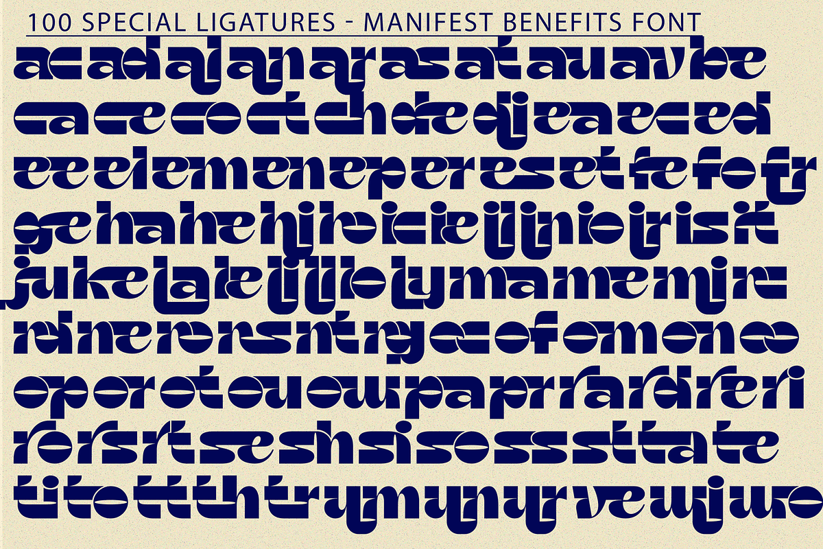 Manifest Benefits Font, a Sans Serif Font by 177Studio (Photo 7 of 8)