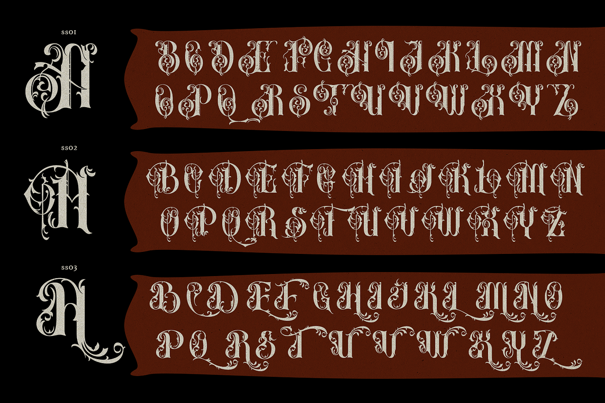 Heritangle Victorian Font, a Blackletter Font by madeDeduk (Photo 6 of 11)