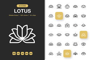 Lotus Icons, an Icon by Spacepixel Creative