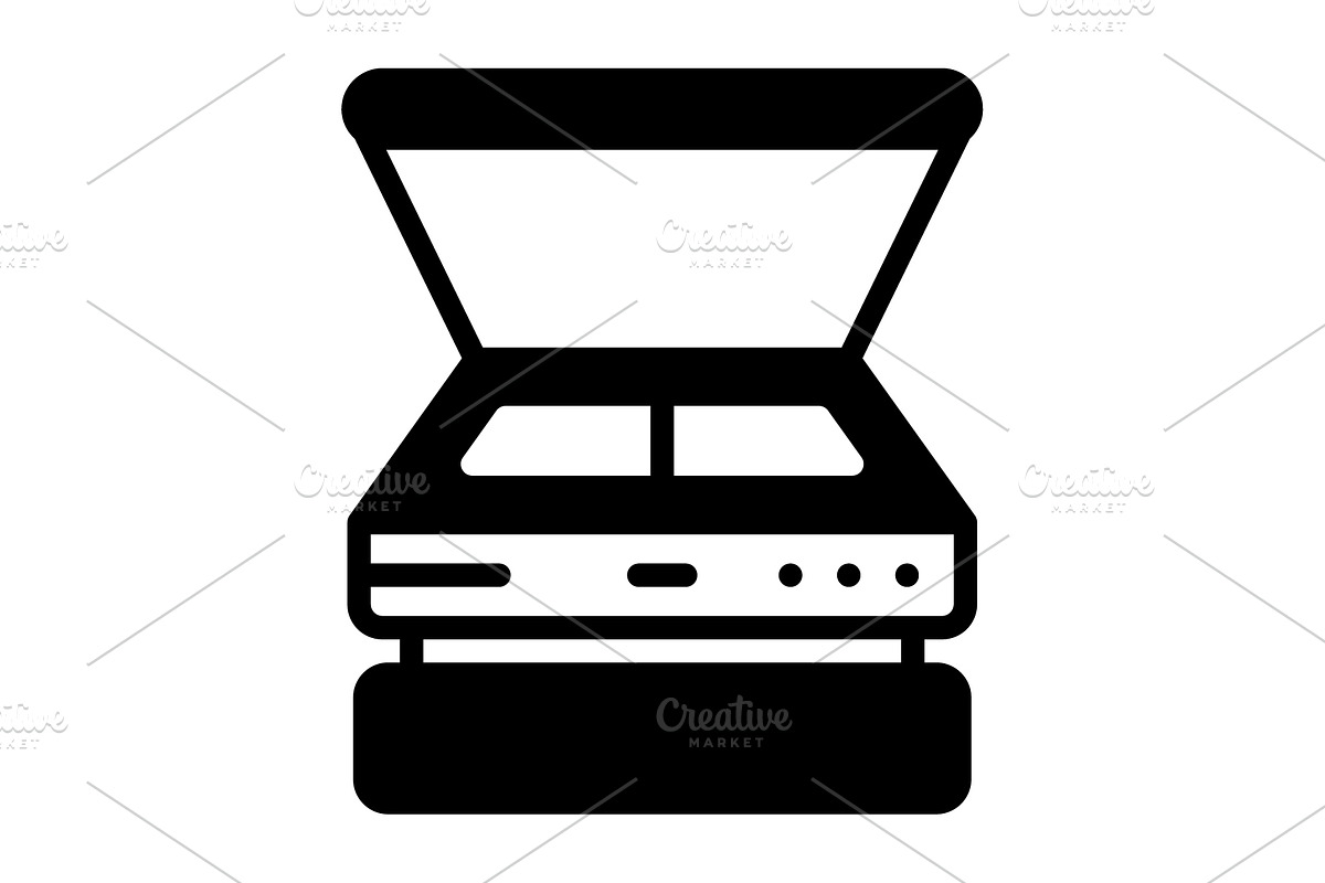 Scanners device solid icon, a Solid Icon by Creative priyanka