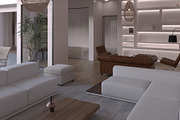 Japandi Living Room 3D Scene, Mockup, a Scene 3D Model by Arthitecture Home (Thumbnail 3 of 7)