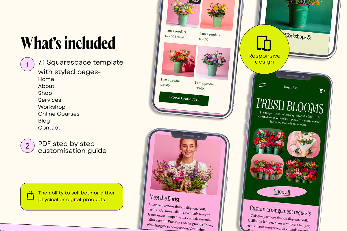 Luxury Florist Squarespace Template, a Squarespace Template by Template Twist Shop (Photo 4 of 10)