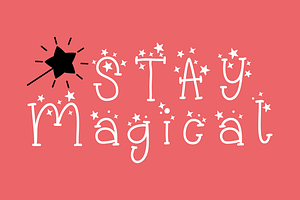 Starkly Sparkly Stars Font