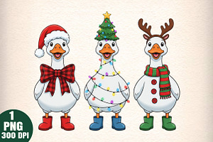 Funny Christmas Goose Png Christmas, an Illustration by Daily.Designs