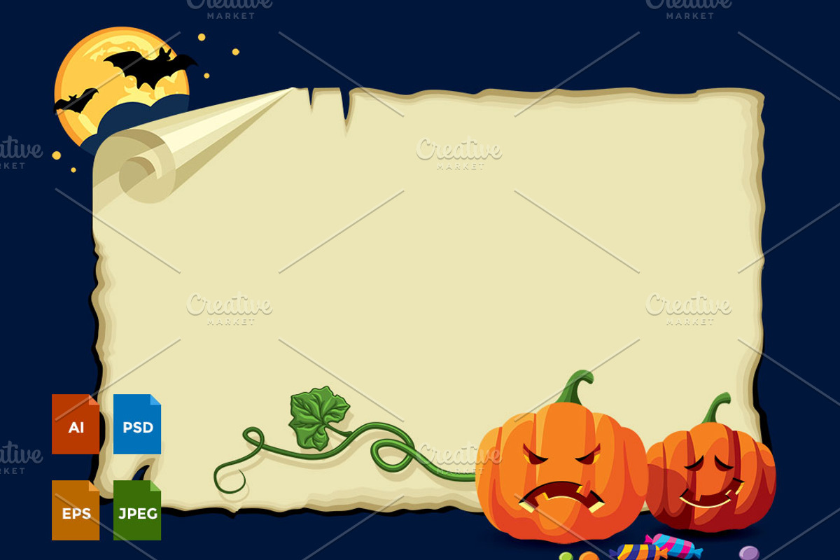 Halloween Card, an Animal Illustration by Yulia