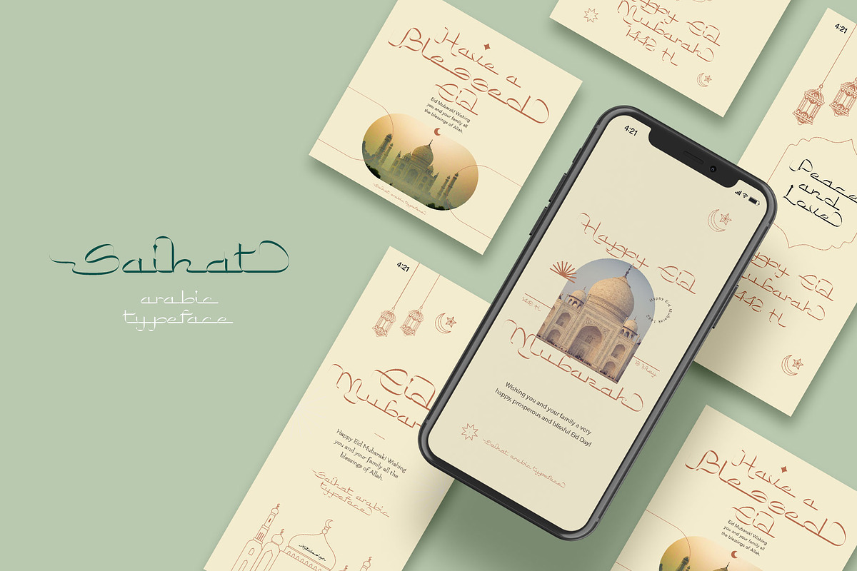 Saihat Arabic Typeface, a Script Font by alit design (Photo 7 of 15)