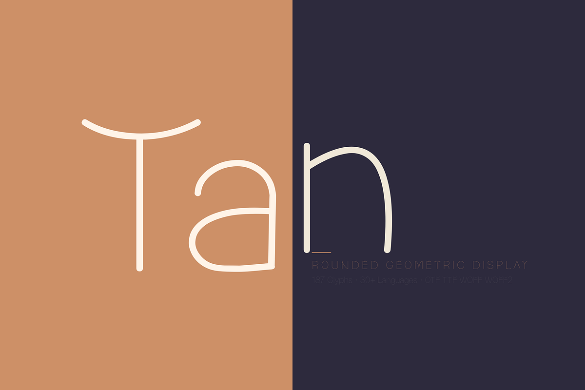 Tan — Rounded Geometric Display Font, a Handwritten Font by Lettra Studio (Photo 1 of 17)