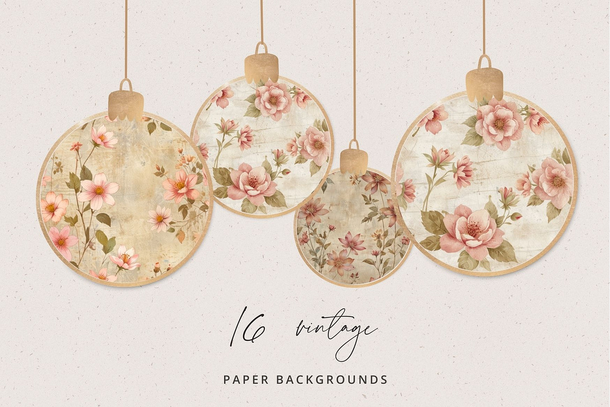 16 vintage floral textures, a Texture Illustration by pictures for you (Photo 2 of 6)