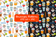 Beverages Seamless Patterns, a Pattern Graphic by Oleg Tokarev Art (Thumbnail 1 of 3)