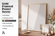 Gold Framed Poster 2x3 PSD Mockup, a Household Mockup by Julian Adams (Thumbnail 3 of 3)