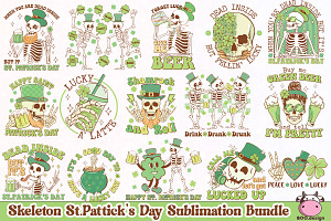 Skeleton St. Patrick's Day Designs, a Graphic by Boodesign