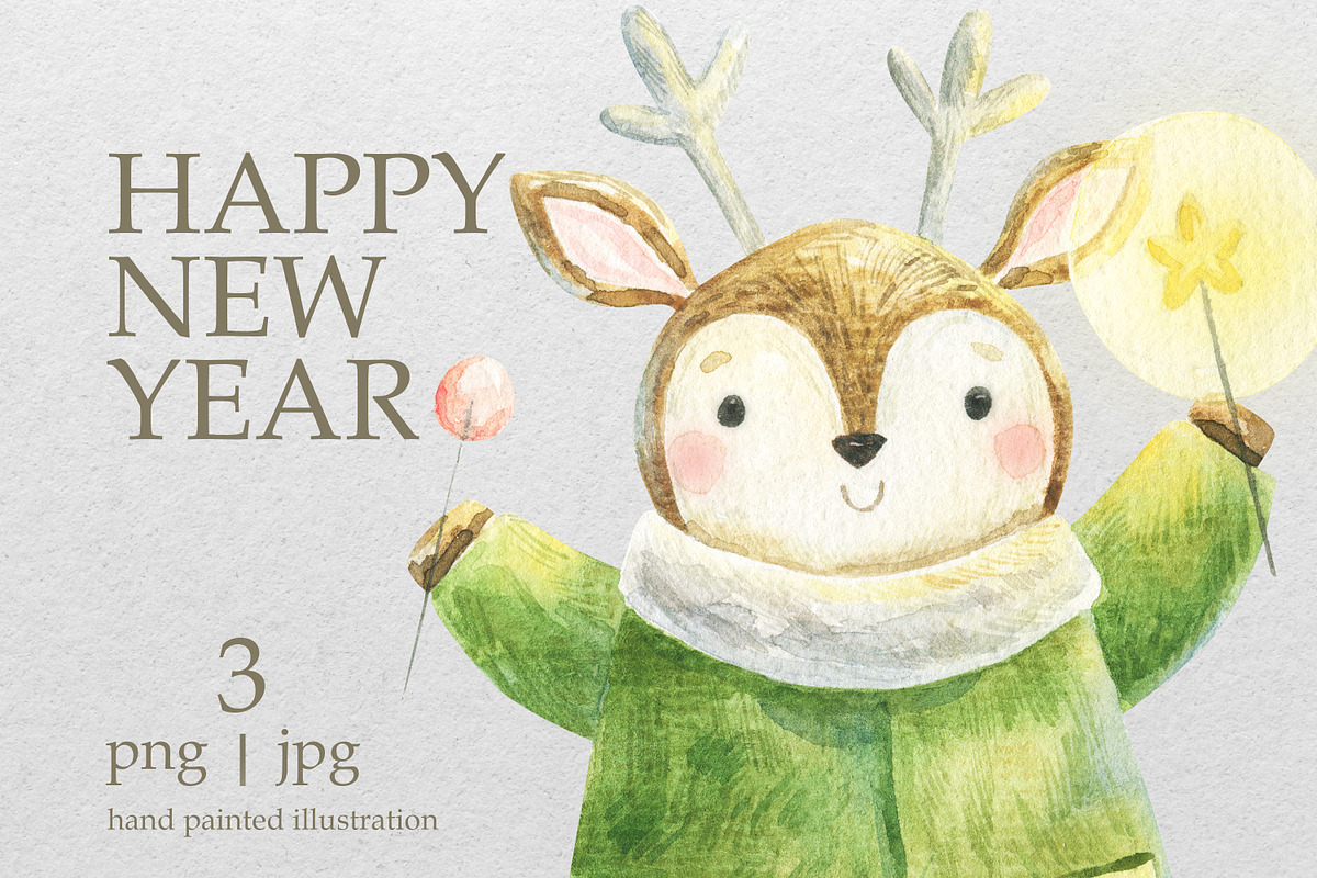 Santa, Deer & Snowman: Christmas, an Animal Illustration by the_myro (Photo 1 of 5)
