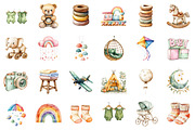Baby Shower Clipart,Boho Nursery, an Illustration by Designworld (Thumbnail 4 of 6)