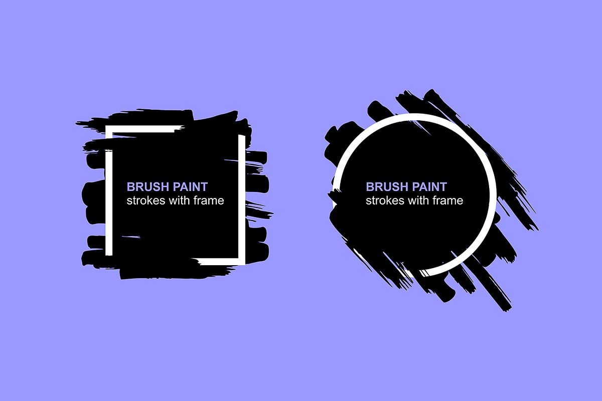 Brush paint strokes with frame, a Graphic by Volyk (Photo 3 of 3)