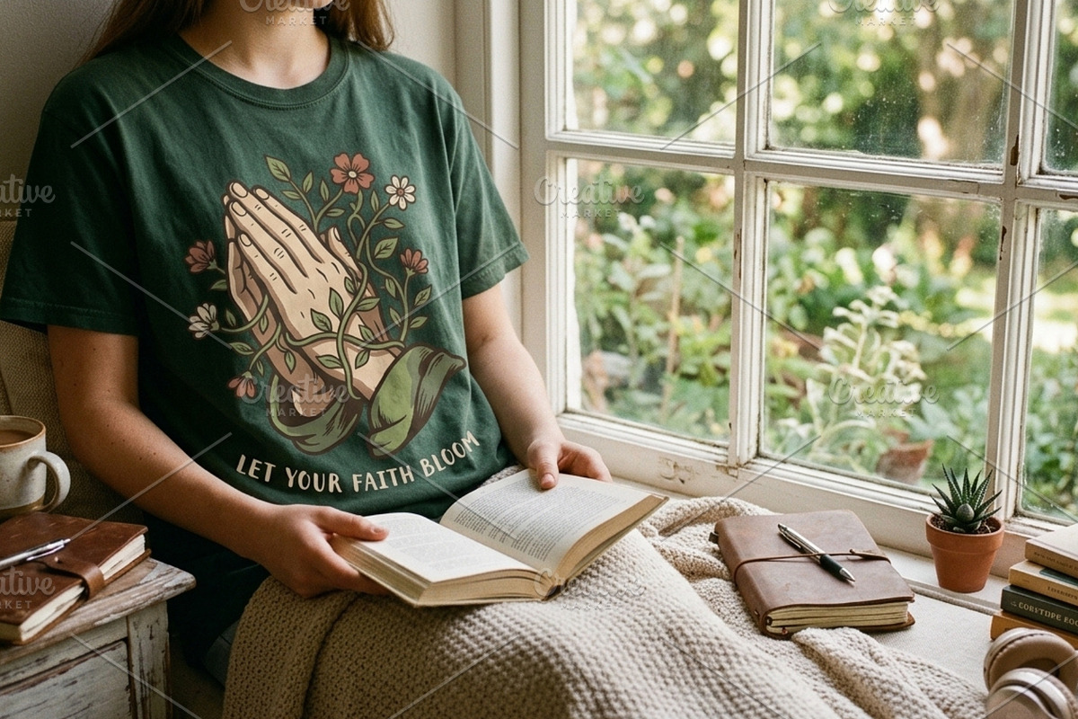 Let your faith bloom, a Person Illustration by Vectorlina (Photo 2 of 4)