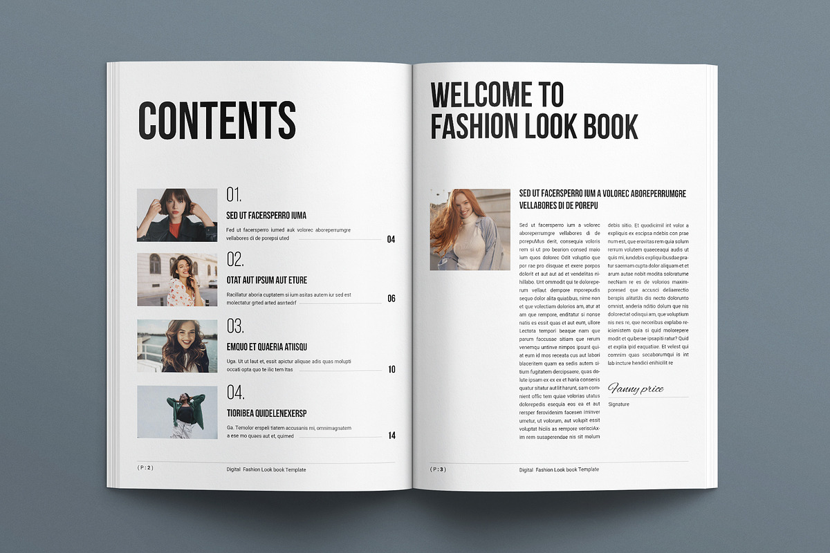 Digital LookBook Template, a Magazine Template by E-Type (Photo 2 of 7)