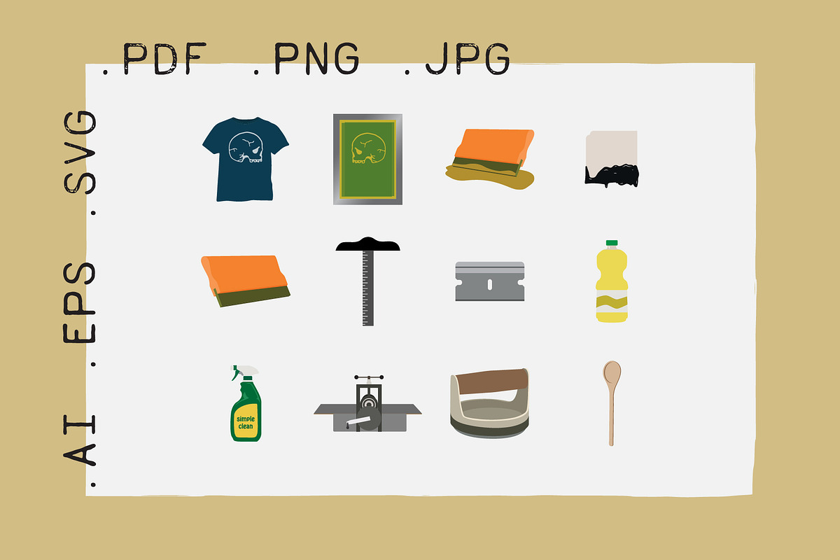 Printmaking Vector Graphic Pack, an Icon by mellodesignco (Photo 3 of 4)