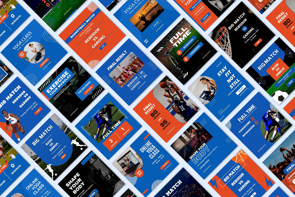 Sports Content Instagram Posts, a Social Media Template by emcrea (Photo 6 of 9)
