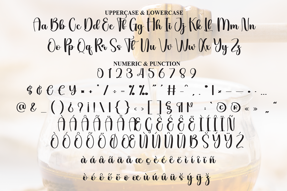 Honey | Script Font, a Handwritten Font by Scratchones (Photo 7 of 9)