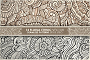 Floral Ethnic Seamless Patterns, a Pattern Graphic by BALABOLKA (Thumbnail 2 of 6)