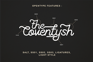 The Coventysh - Monoline Script Font