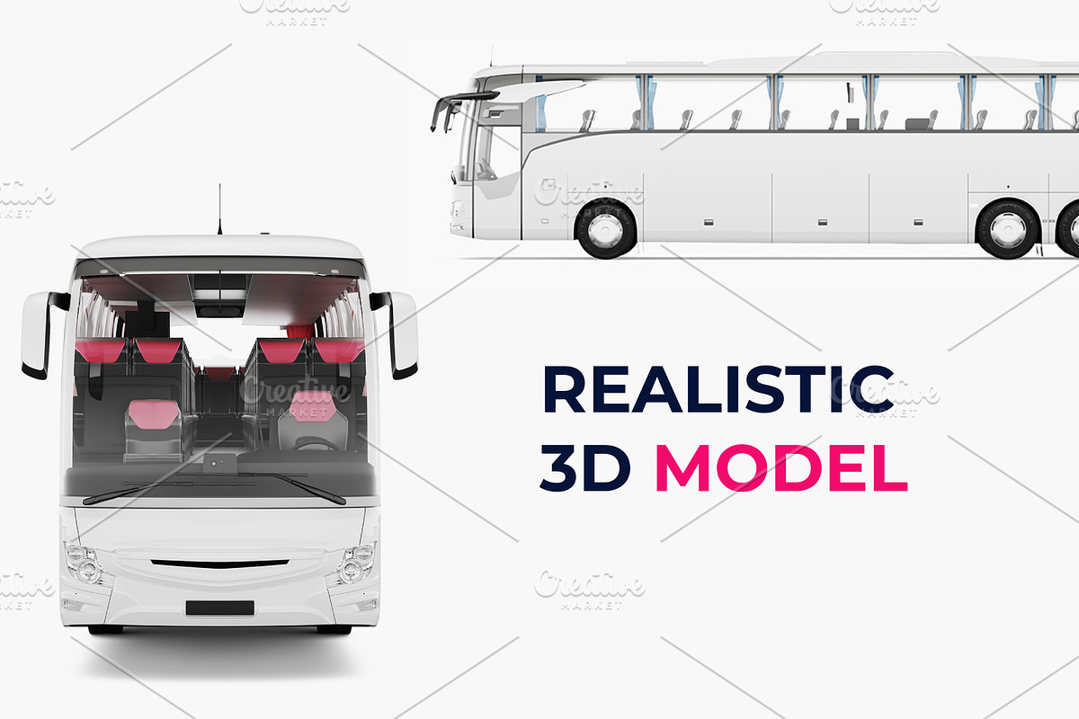 Multiple View Coach Bus Mockup, a Product Mockup by SPEED APEX (Photo 3 of 4)
