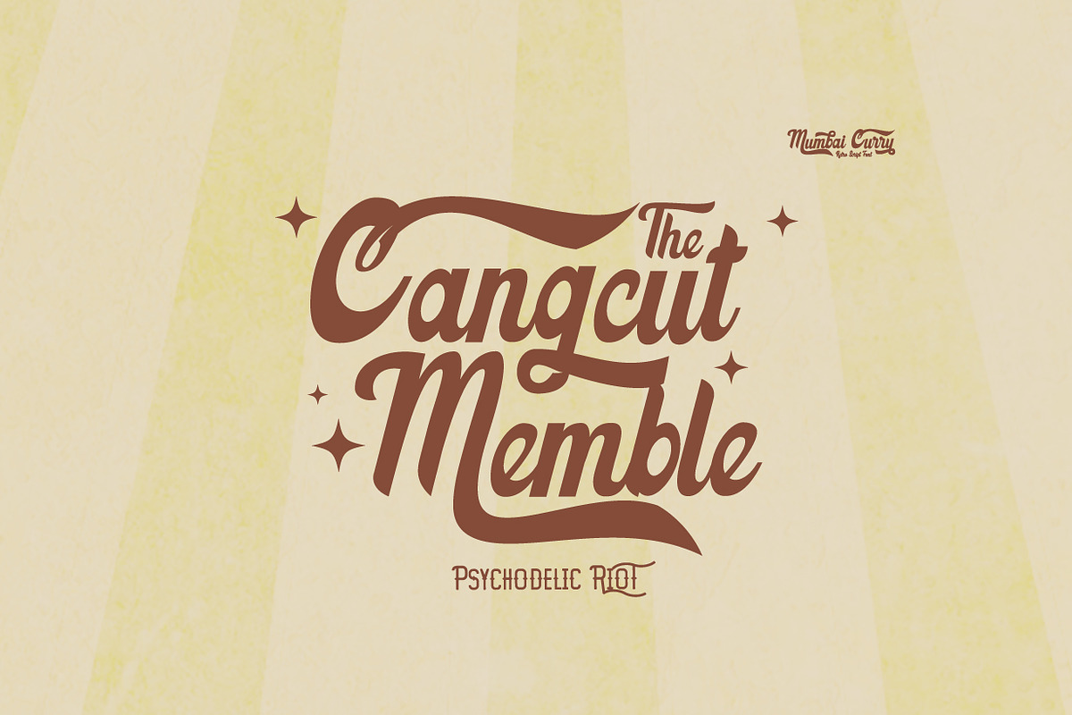 Mumbai Groovy Retro Font + BONUS, a Sans Serif Font by Anomali Creatype (Photo 11 of 12)