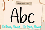 Birthday Flower, a Handwritten Font by Wow Magic (Thumbnail 2 of 3)