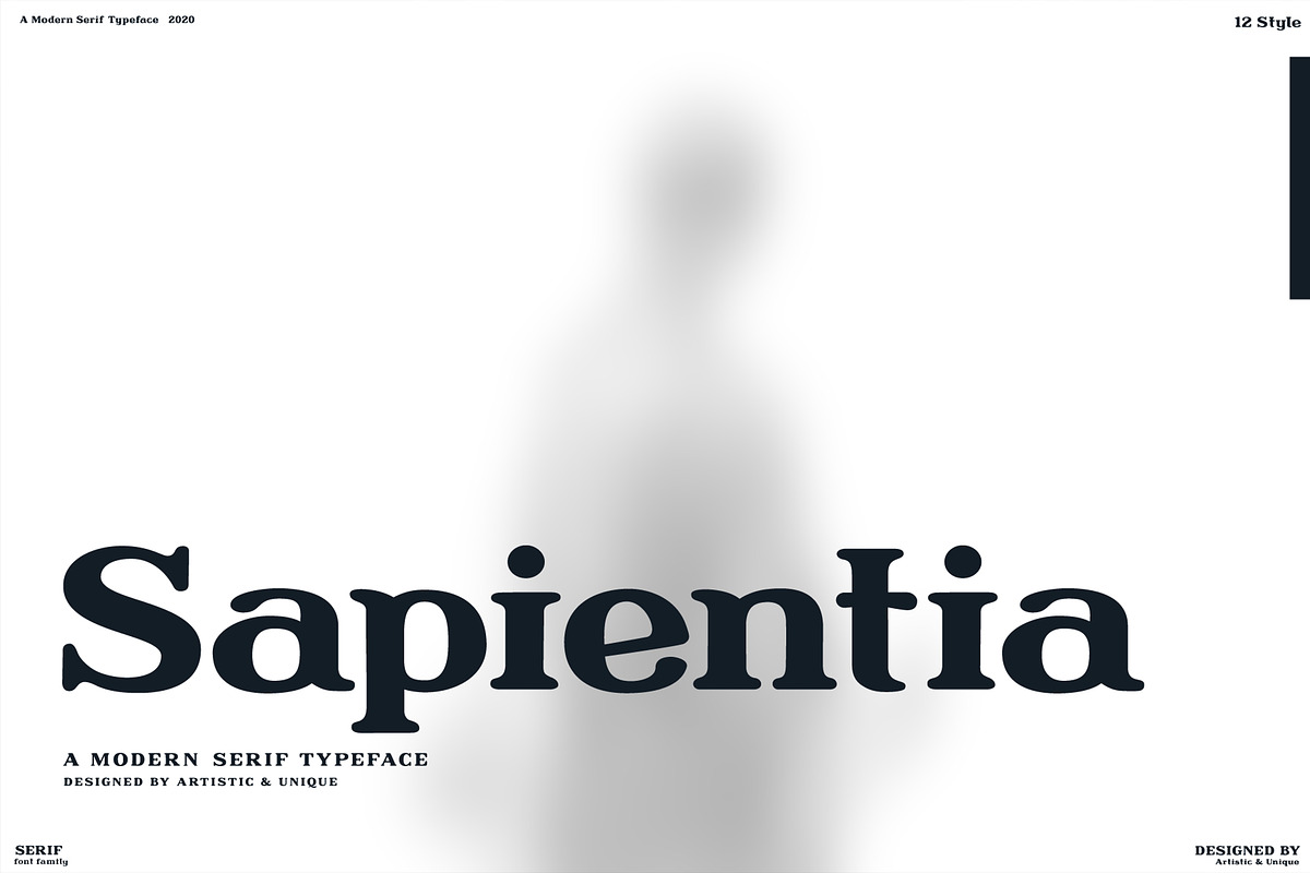 Sapientia - Serif Font Family, a Serif Font by Artistic & Unique (Photo 1 of 12)