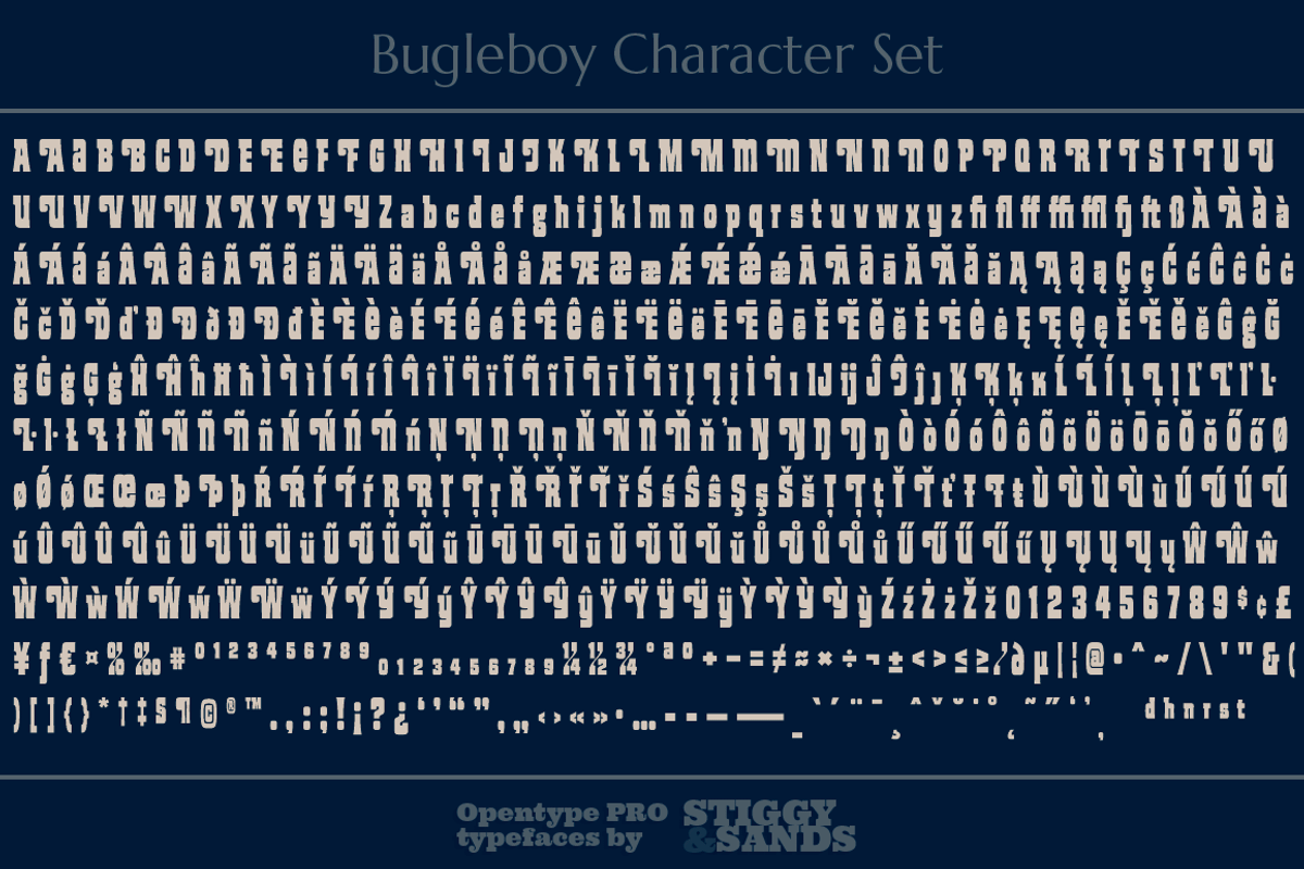 Bugleboy Family, a Sans Serif Font by Stiggy & Sands (Photo 5 of 5)