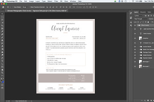 Client Invoice Template Photoshop