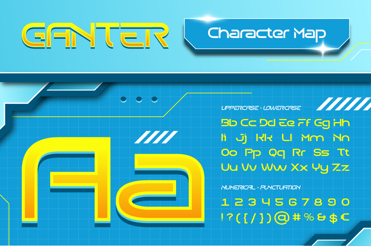 Ganter - Sci-fi Typeface, a Sans Serif Font by Artisan Themes (Photo 2 of 10)