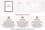 Productivity planner Canva template, a Templates & Theme by Cate Creates (Thumbnail 8 of 9)