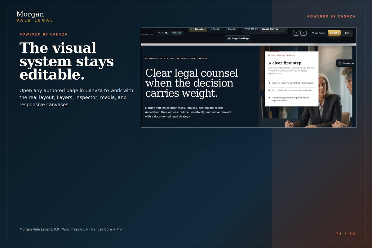 Morgan Vale Legal WordPress Theme, a WordPress Template by Fixstable Studio (Photo 10 of 17)
