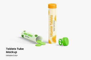 Tablets Tube Mockup, a Packaging Mockup by renderstockmarket