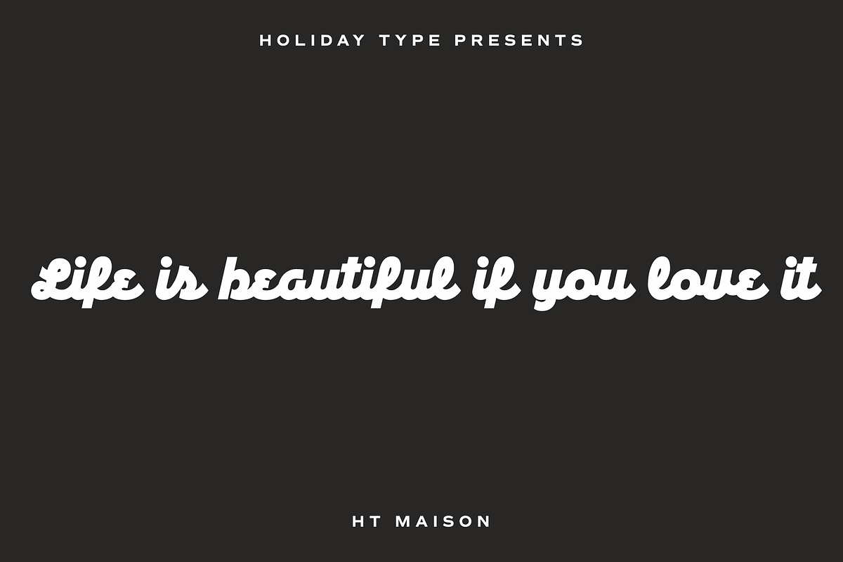 HT Maison, a Script Font by Dharma Type (Photo 2 of 4)
