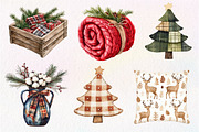 Cozy Rustic Christmas Clipart Bundle, an Illustration by Dream Creation (Thumbnail 2 of 7)