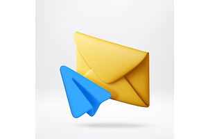 3D Blue paper plane flying from, a Technology Illustration by Abscent
