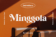 Minggola Modern Retro Serif Font, a Serif Font by UICreative (Thumbnail 1 of 13)