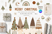Merry Christmas Nordic Gnome clipart, an Illustration by polikarpovaart (Thumbnail 1 of 10)
