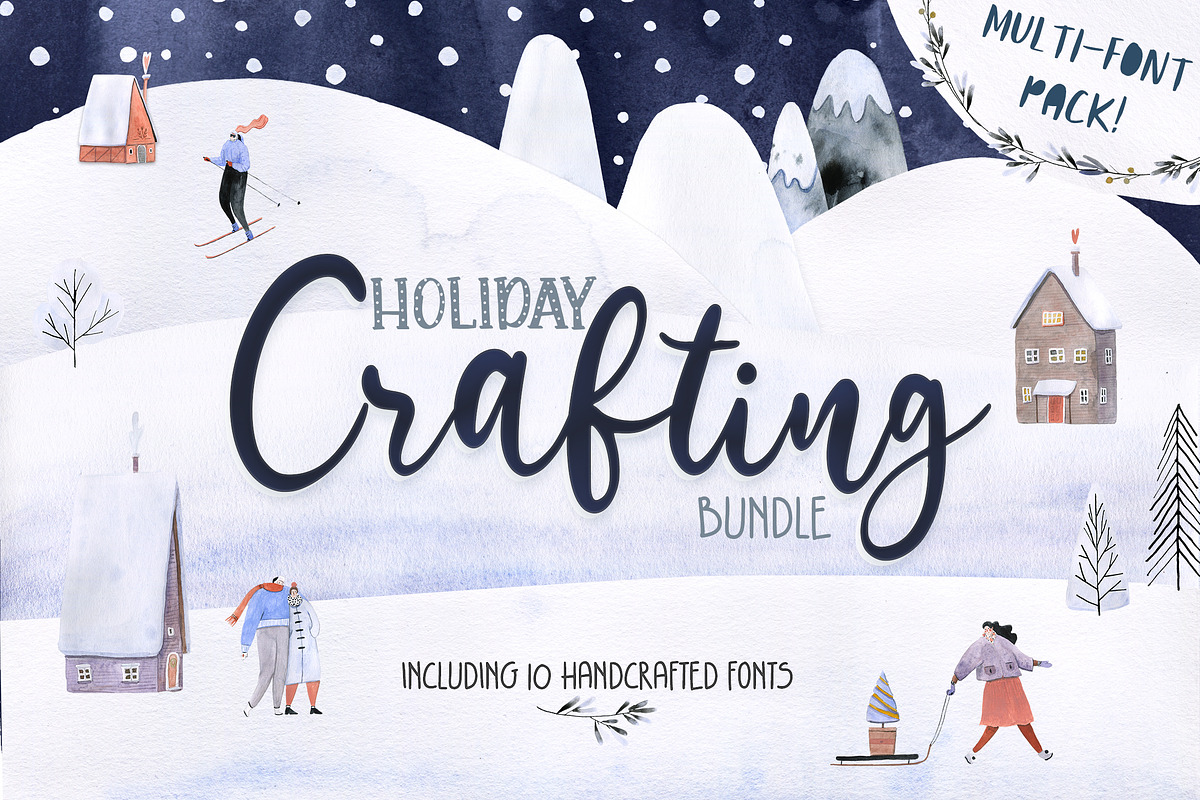 The Holiday Crafting Font Bundle, a Script Font by Lollipop Hand Drawn (Photo 1 of 8)